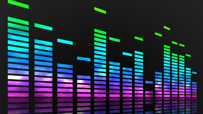 equalizer, green color, nightlife, no people, reflection, audio spectrum, multi colored, diagram, blue, minimalism, number, three dimensional