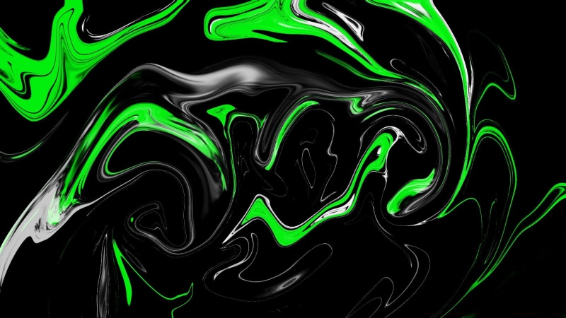 Abstract, Artistic, Fluorescent, Black, 1080P, Green, Cool, Digital Art
