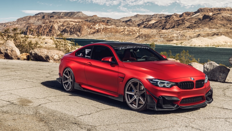 sports car, vehicle, bmw m4, red car, car, 4K, luxury vehicle, bmw