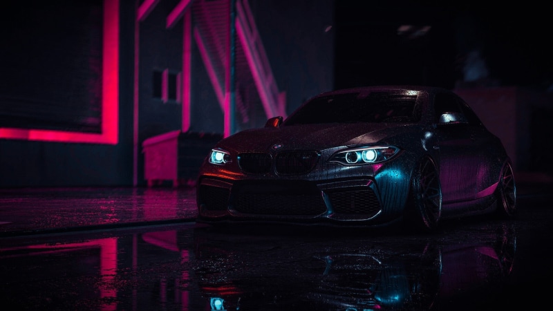 car, digital art, vehicle, dark, BMW, 1080P
