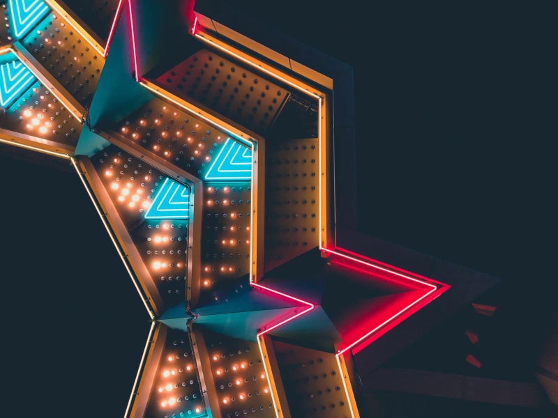 city, fixture, three dimensional, digital composite, aerial, building, architecture, glowing, light, lighting equipment, bright, neon, gambling, shape