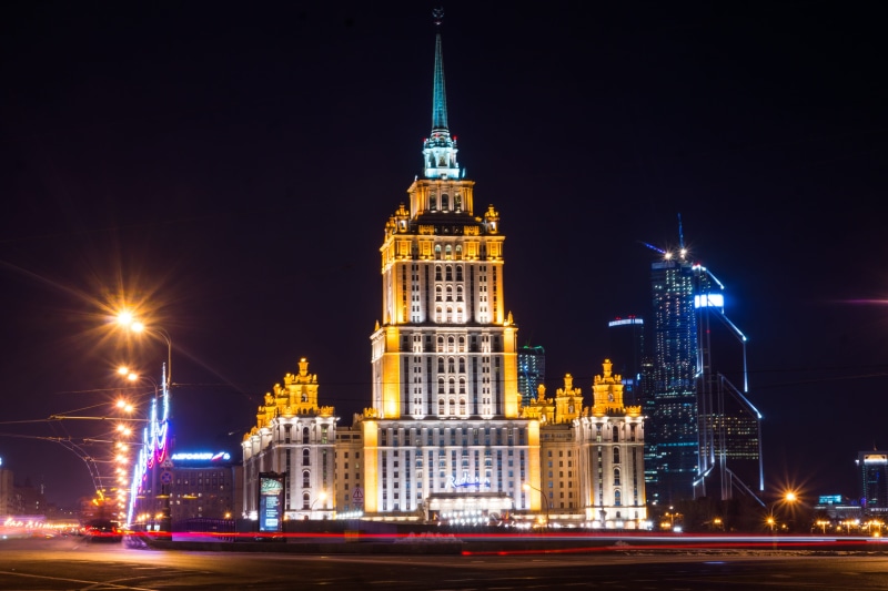 building exterior, clock, government, architecture, night city, tower, city, nature, no people, beige, street, illuminated, 5K, concrete, long exposure