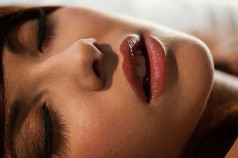 brunette, closeup, lips, face, women, 1080P