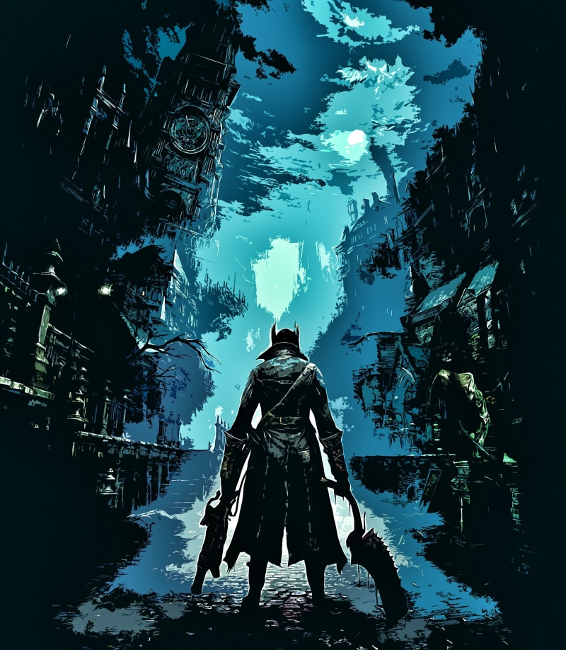 bloodborne, fighting, sci-fi, apocalyptic, gothic, 4K, fantasy, survival, action, horror, dark, rpg
