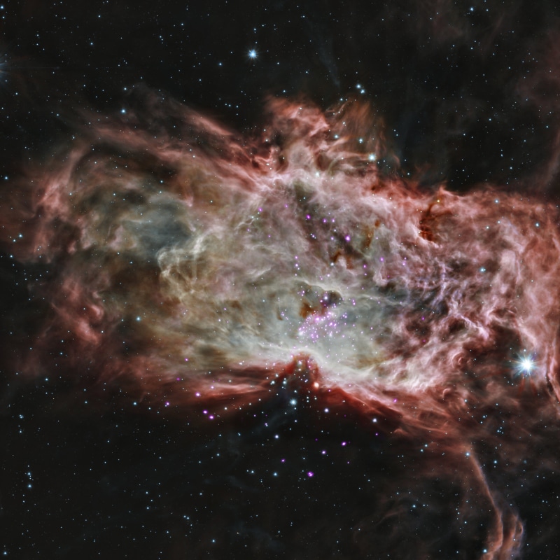galaxy, star - space, glowing, luminosity, pink color, mystery, ngc 2024, gas, sky, wavelengths, star cluster, nature, night, constellation, 2K, no people