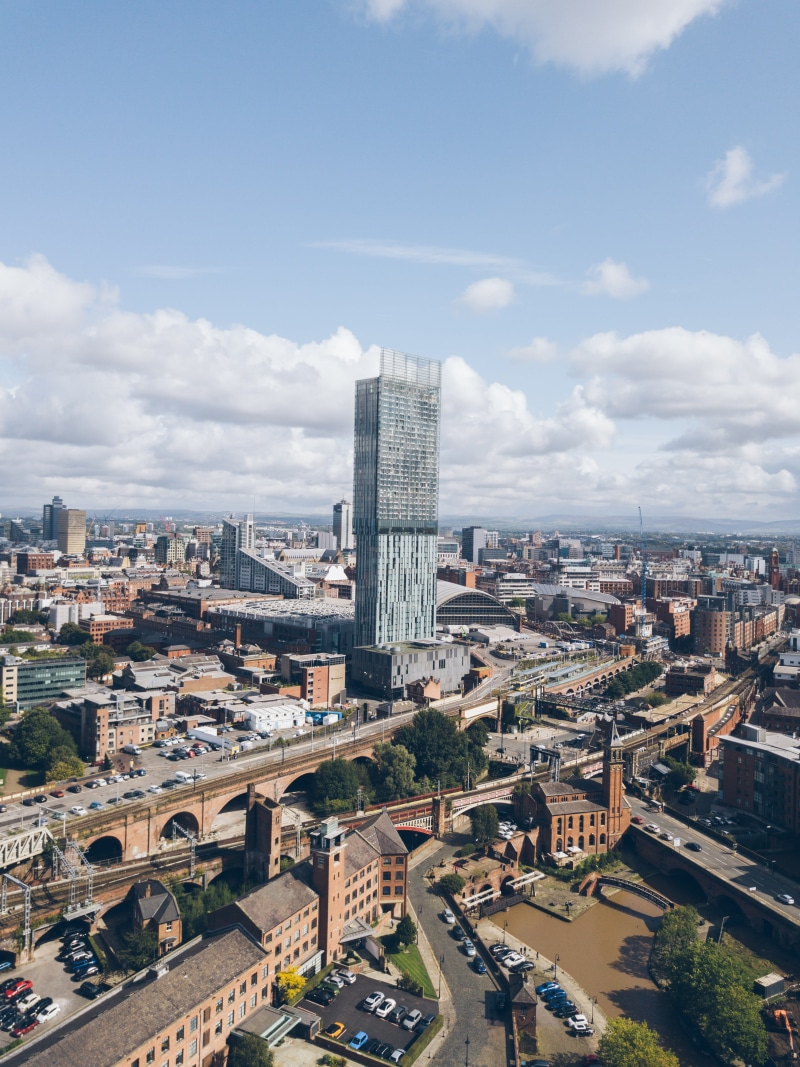 uk, office building exterior, drone, travel destinations, city skyline, united kingdom, city, modern, residential district, building, no people, architecture