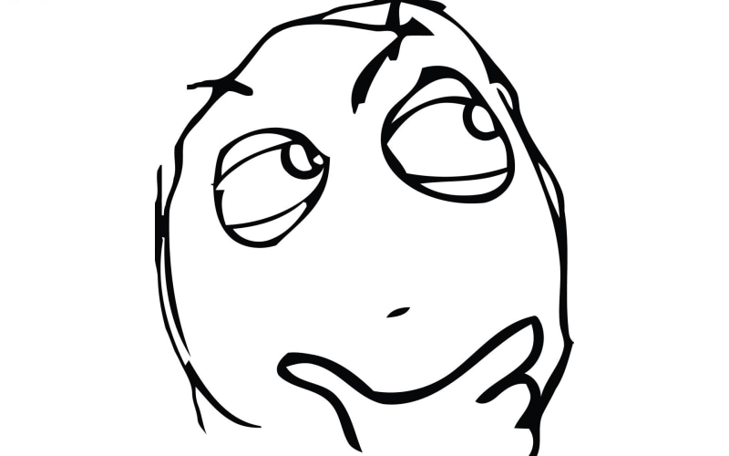 face, sketch, thinking, man, funny, meme, 1080P