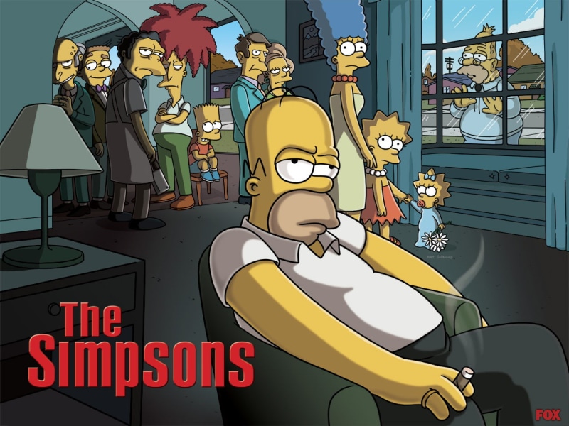 sopranos, cartoon/comic, 720P, poster, simpsons, the, hd