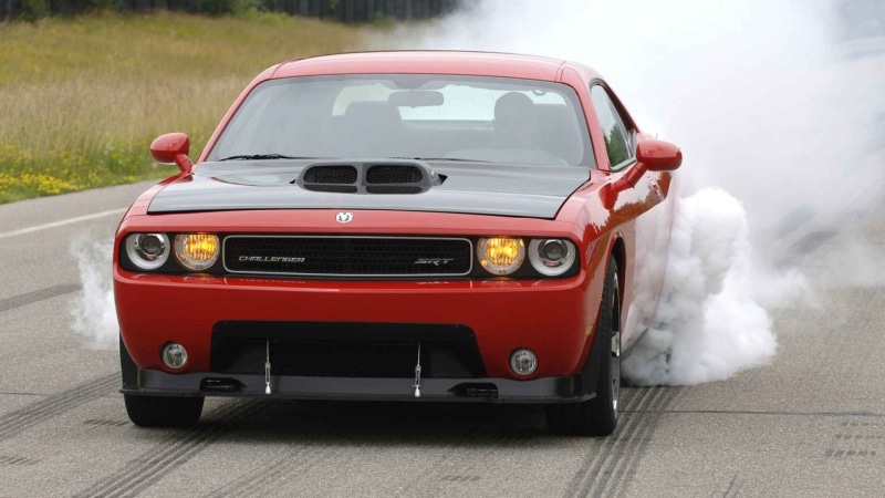 motion, luxury, day, transportation, road, 1080P, dodge, sports car, land vehicle, chrome, Dodge Challenger, black, headlight, pollution, travel, nature