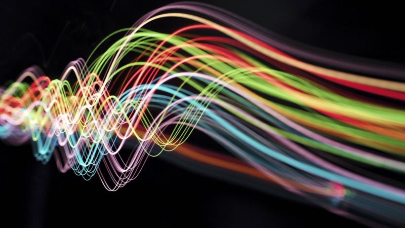 neon, rainbows, light trails, abstract, 1080P