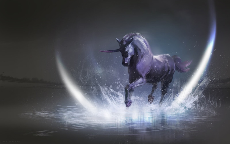 unicorn, mammal, 1080P, digital, domestic, water, nature, domestic animals, full length, arts culture and entertainment, vertebrate, one animal
