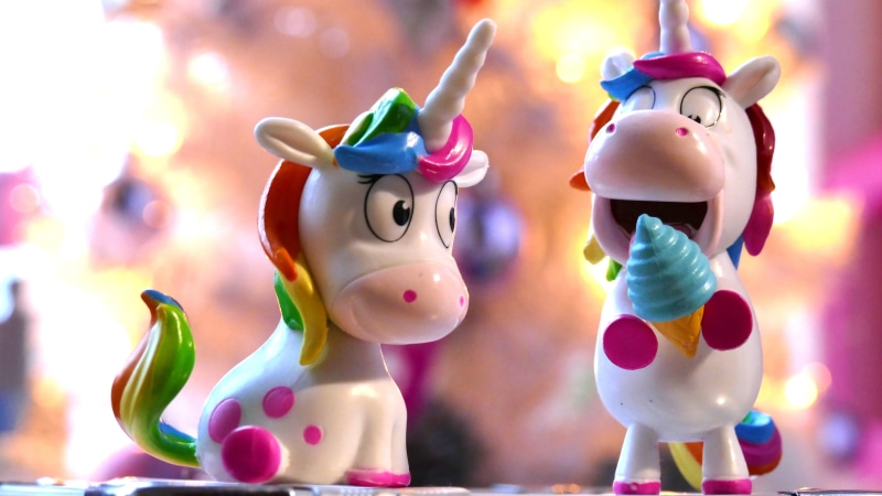holiday, celebration, multi colored, cute, unicorns, craft, plastic, fantasy, toys, sweet, pink, close-up, creativity, toy, human representation, mammal
