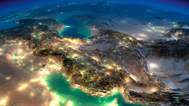 4K, iran, globe, lights, satellite image, nasa, earth, space