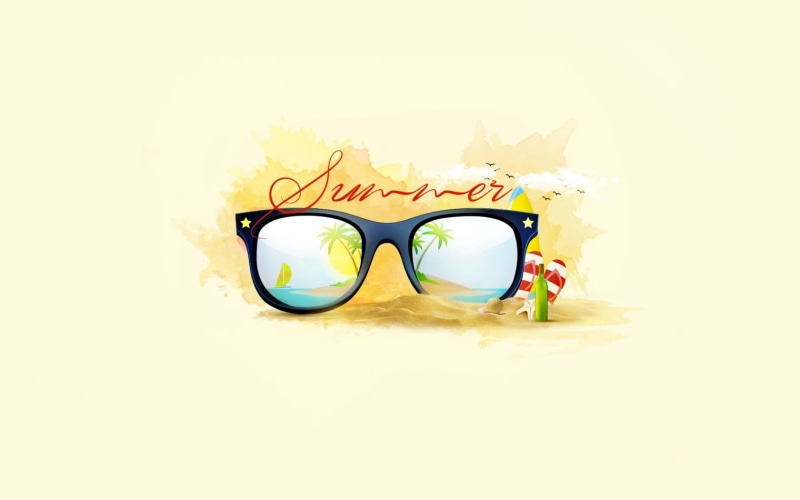 reflection, no people, summer, close-up, sand, flower, framed, studio shot, eyeglasses, white background, clip, copy space, fashion, plastic, 720P, nature
