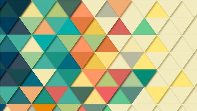 red, multi colored, triangle shape, backgrounds, pattern, full frame, no people, 5K, design, abstract, colorful, in a row, shape, choice, triangle, vibrant color
