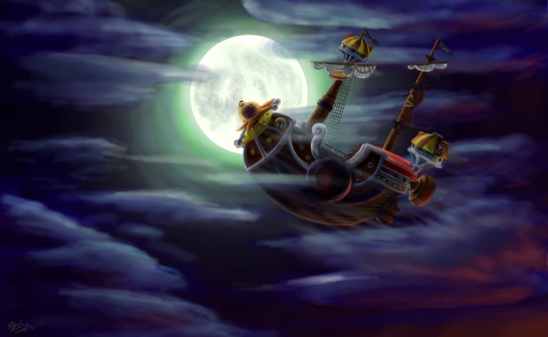 mary, One Piece, piece, Anime, one, digital, ship, going, 1080P