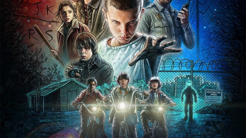 adolescence, togetherness, futuristic, 1080P, adult, architecture, people, mid adult, child, Stranger Things, offspring, art and craft, digital composite