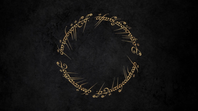 blackboard, western script, black background, handwriting, board, cut out, The Lord of the Rings, art and craft, gold, colored, love, close-up, bangle