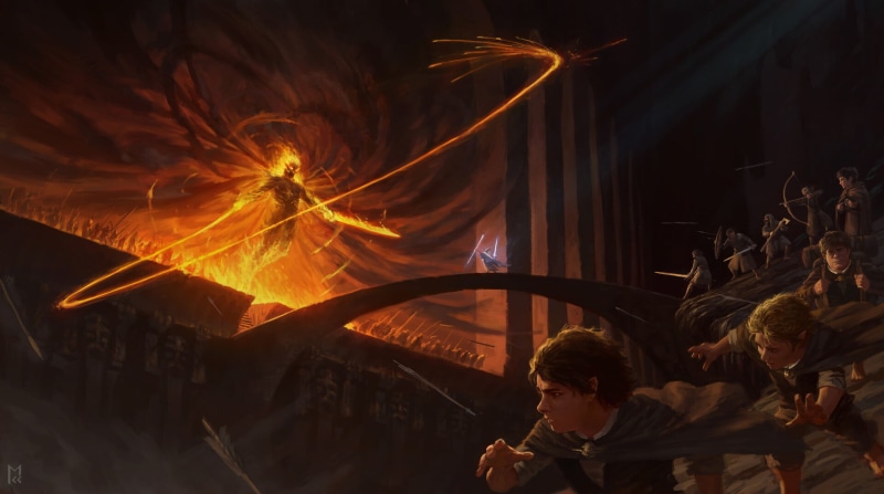 1080P, Gandalf, Frodo Baggins, fantasy art, Gimli, Aragorn, Legolas, The Lord of the Rings, Balrog, Samwise Gamgee, Boromir