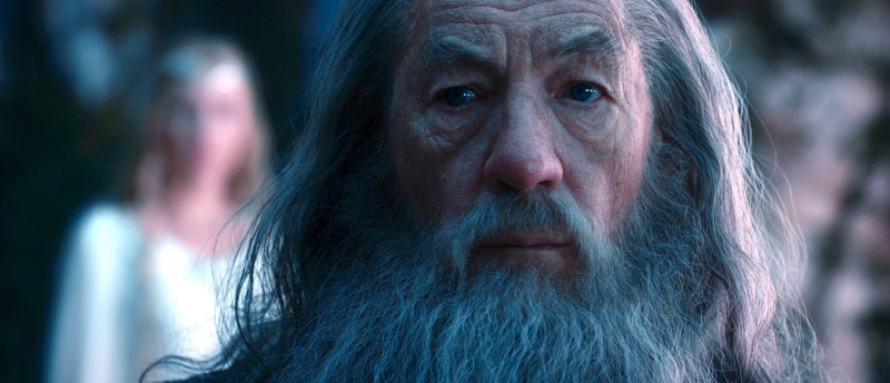 contemplation, depression - sadness, movies, Ian McKellen, human body part, beard, city, hair, 720P, human face, looking at camera, facial hair, The Lord of the Rings