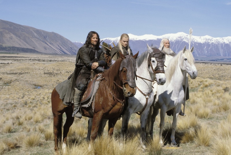 Aragorn, Legolas, 1080P, Gandalf, The Lord of the Rings: The Two Towers, Orlando Bloom, Ian McKellen, The Lord of the Rings, Viggo Mortensen