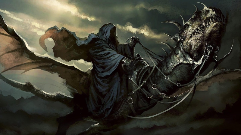 rings, 1080P, movies, robe, lord of the rings, person, 1920x1080, riding, dragon, graphic, lord, lotr, nazgul