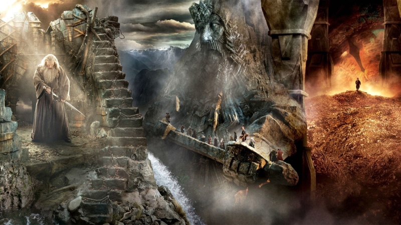 lord, lotr, fantasy, desolation, rings, adventure, hobbit, 1080P, smaug