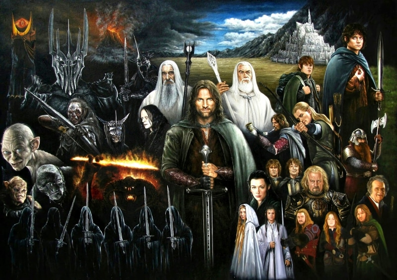 Aragorn, Frodo Baggins, 2K, Sauron, Gollum, The Lord Of The Rings, The Nazgul
