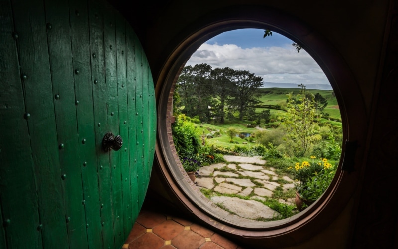 The Lord of the Rings, Bag End, nature, door, The Shire, 1080P, The Hobbit
