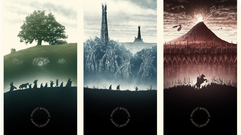1080P, Bag End, collage, The Lord of the Rings, Mordor, Isengard, The Shire