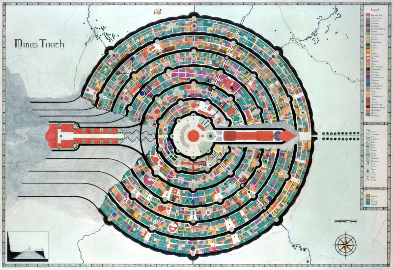 rings, art, 8K, lord, x, fantasy, tirith, rpg, adventure, Minas Tirith, abstract, minas, maps, hd, wallpa, movies, colored