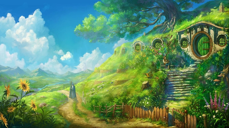 landscape, Bag End, 1080P, The Lord of the Rings, Bilbo Baggins