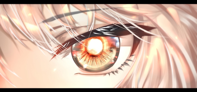 artwork, digital art, anime girls, closeup, 2K, eyes, video game characters, video games, Arknights, blonde