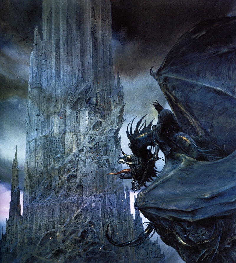 fantasy art, dragon, day, illustration, 720P, beauty in nature, non-urban scene, Nazgûl, digital composite, The Lord of the Rings, outdoors, no people
