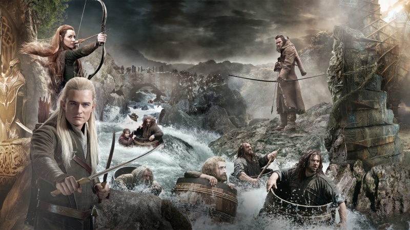 tree, lord, people, dwarfs, Tauriel, architecture, religion, nature, holding, The Hobbit: The Desolation of Smaug, digital composite, women, Evangeline Lilly