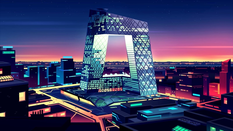 2K, cityscape, digital art, city, Romain Trystram
