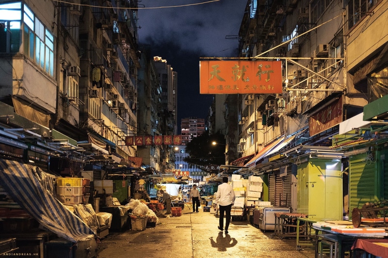 Hong Kong, brown, men, script, text, cityscape, night, illuminated, building exterior, urban, built structure, market, sign, 1080P, architecture, compound