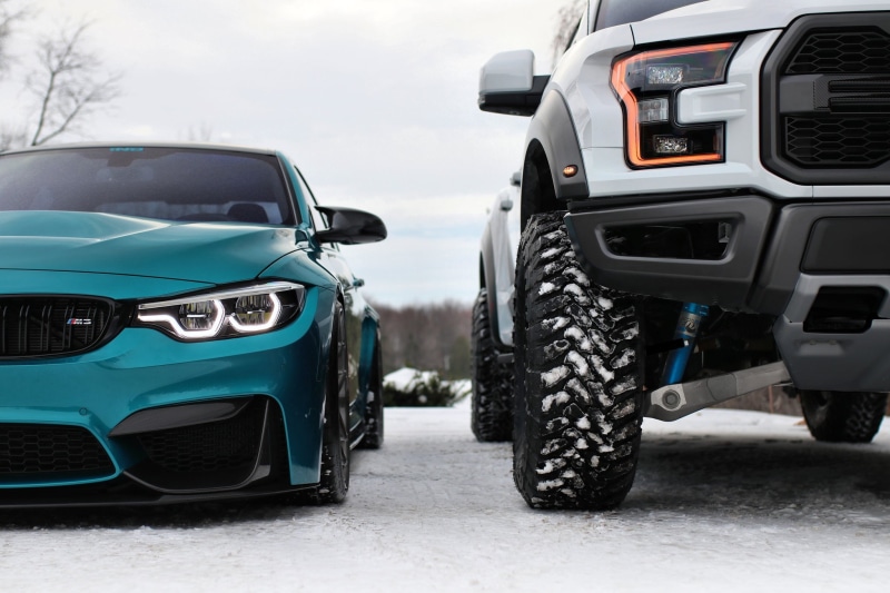 White, Raptor, Blue, Snow, F150, LED, F80, Winter, Ford, BMW, 1080P