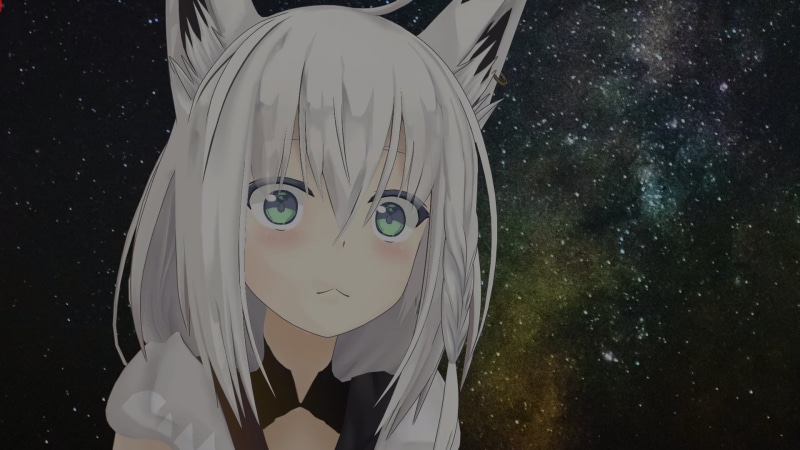 anime girls, 1080P, animal tail, cat girl, Shirakami Fubuki, fox girl, animal ears, white hair, Hololive