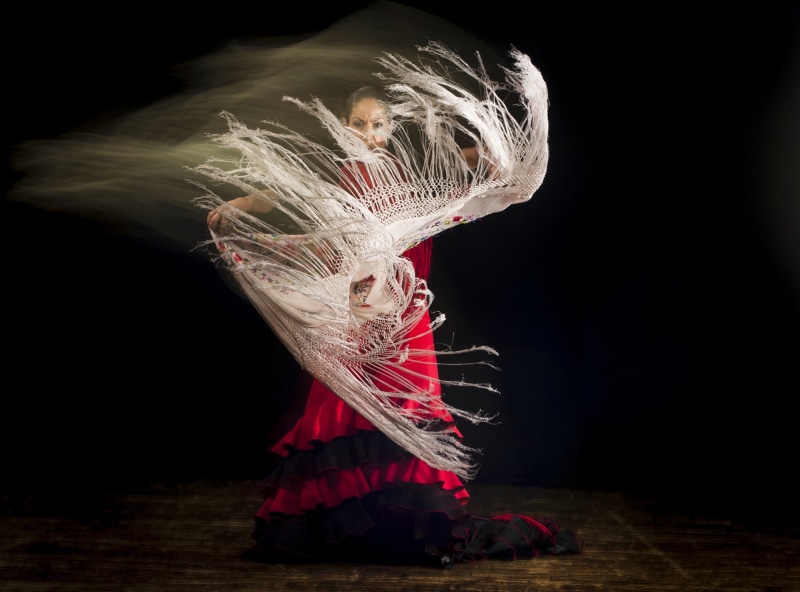 carmel, flamenco, israel, givat, 2K, teenager, dress, theatre, rehovot, arms raised, black background, s, arts culture and entertainment, Lighting, flash