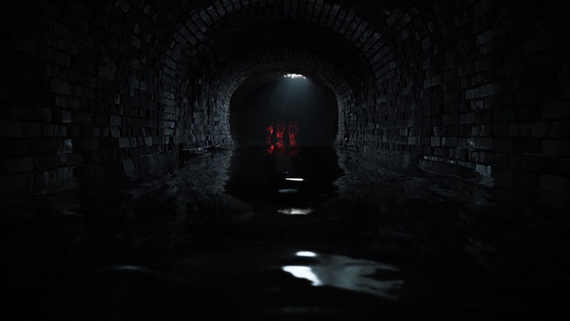 illuminated, indoors, Death Stranding, dark, mystery, horror, water, brick, Mads Mikkelsen, Kojima Productions, wall, brick wall, tunnel, cellar, 1080P