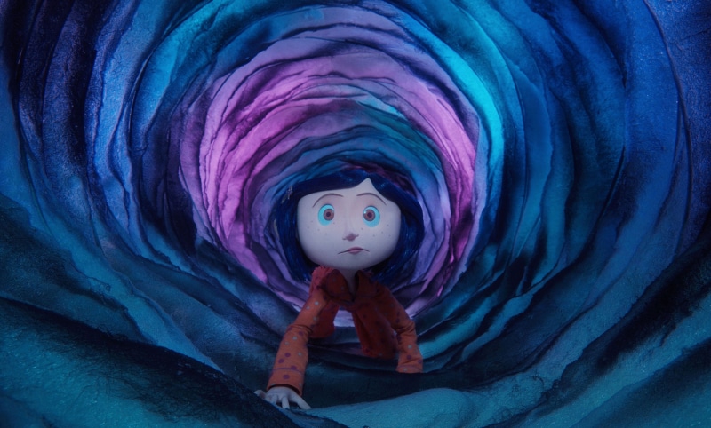 the tunnel, indoors, female, full length, representation, one person, innocence, real people, front view, digital, Coraline in country nightmares, child