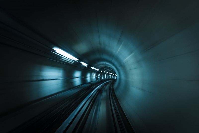 speed, mode of transportation, tube, travel, leaving, illuminated, tunnel, corridor, fast, no people, motion, dark, train, photography, abstract, horror