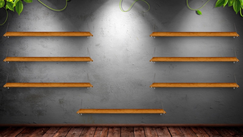 1080P, shelf, leaves, backlighting, 3D desktop, wall