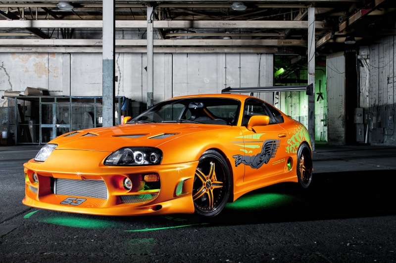 Toyota, vinyl, 4K, parking garage, built structure, stationary, architecture, sports Car, stickers, tuning, speed, power, oranzhevy, mode of transportation