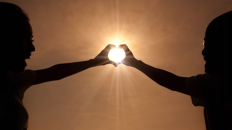 couple, lovers, silhouette, 1080P, love, backlighting