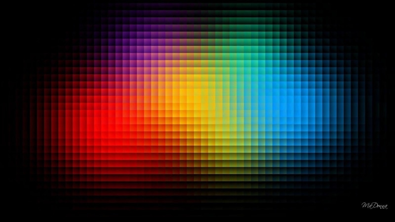 1080P, prisms, colorful, black, green, pixels, color, colors, yellow, bright, blue, purple, abstract, rainbow, 3d and ab