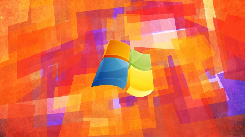 digital art, abstract, geometric figures, windows logo, colorful, 1080P, artwork