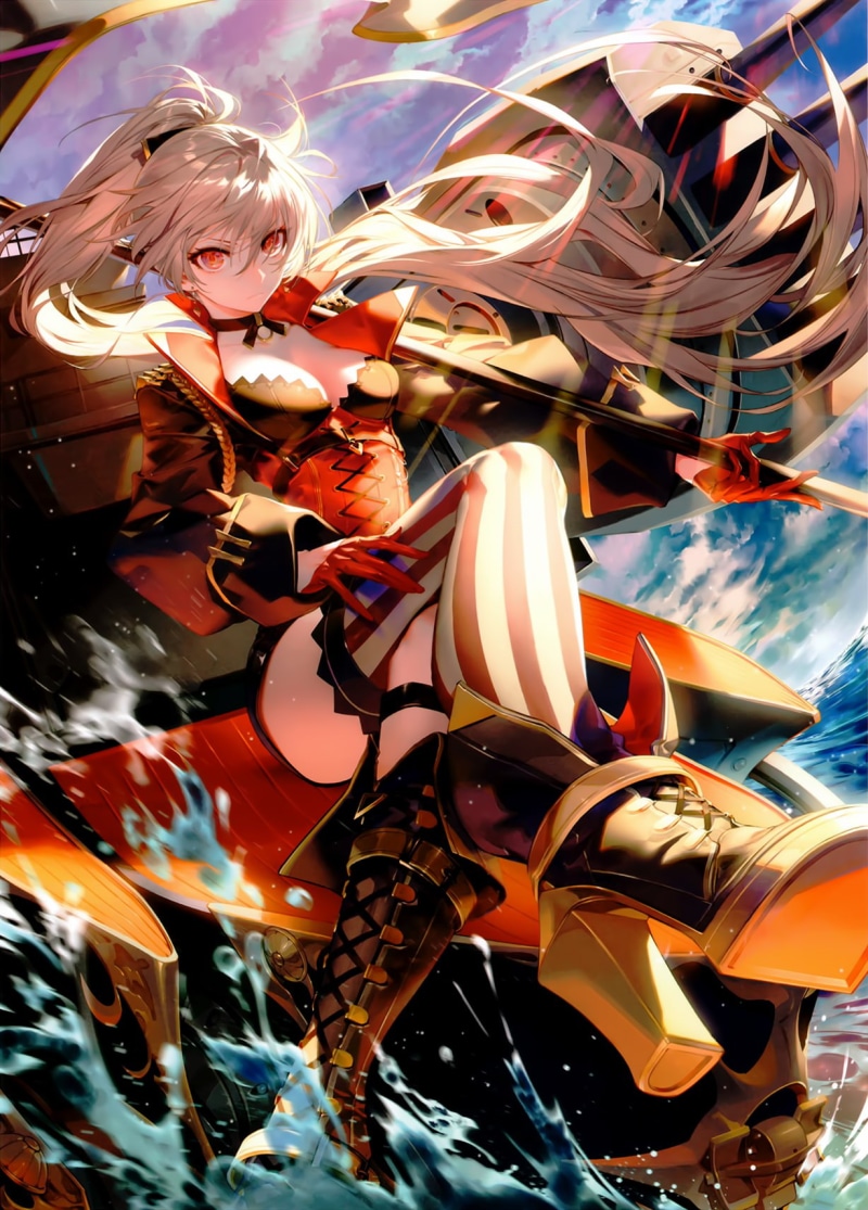 water, carnival, kodama (wa-ka-me), Azur Lane, day, representation, gloves, amusement park, arts culture and entertainment, long hair, multi colored, anime girls