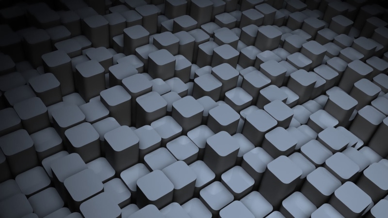 minimalism, digital art, cube, pillar, gray, 3D, 1080P, abstract